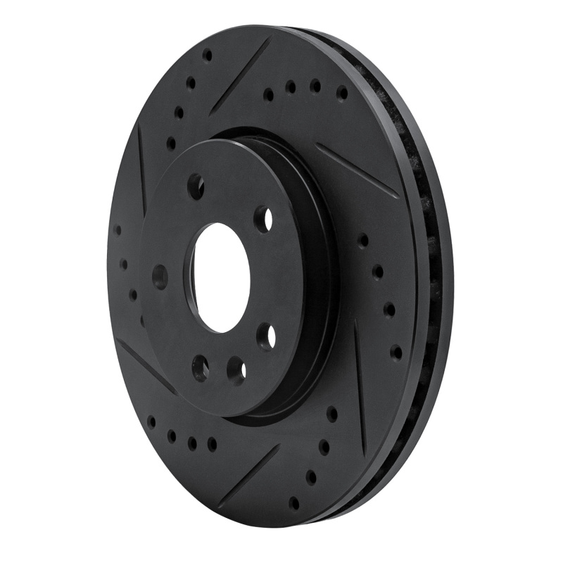 Chevrolet Bolt EUV Brake Rotor (1) - Front Left - R1 Concepts - Drilled & Slotted - Black - `11-`23